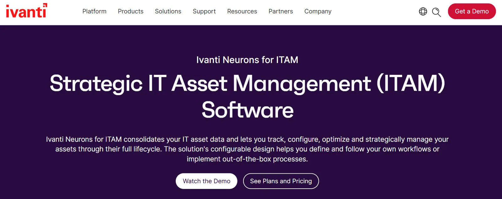 Ivanti Neurons platform screenshot