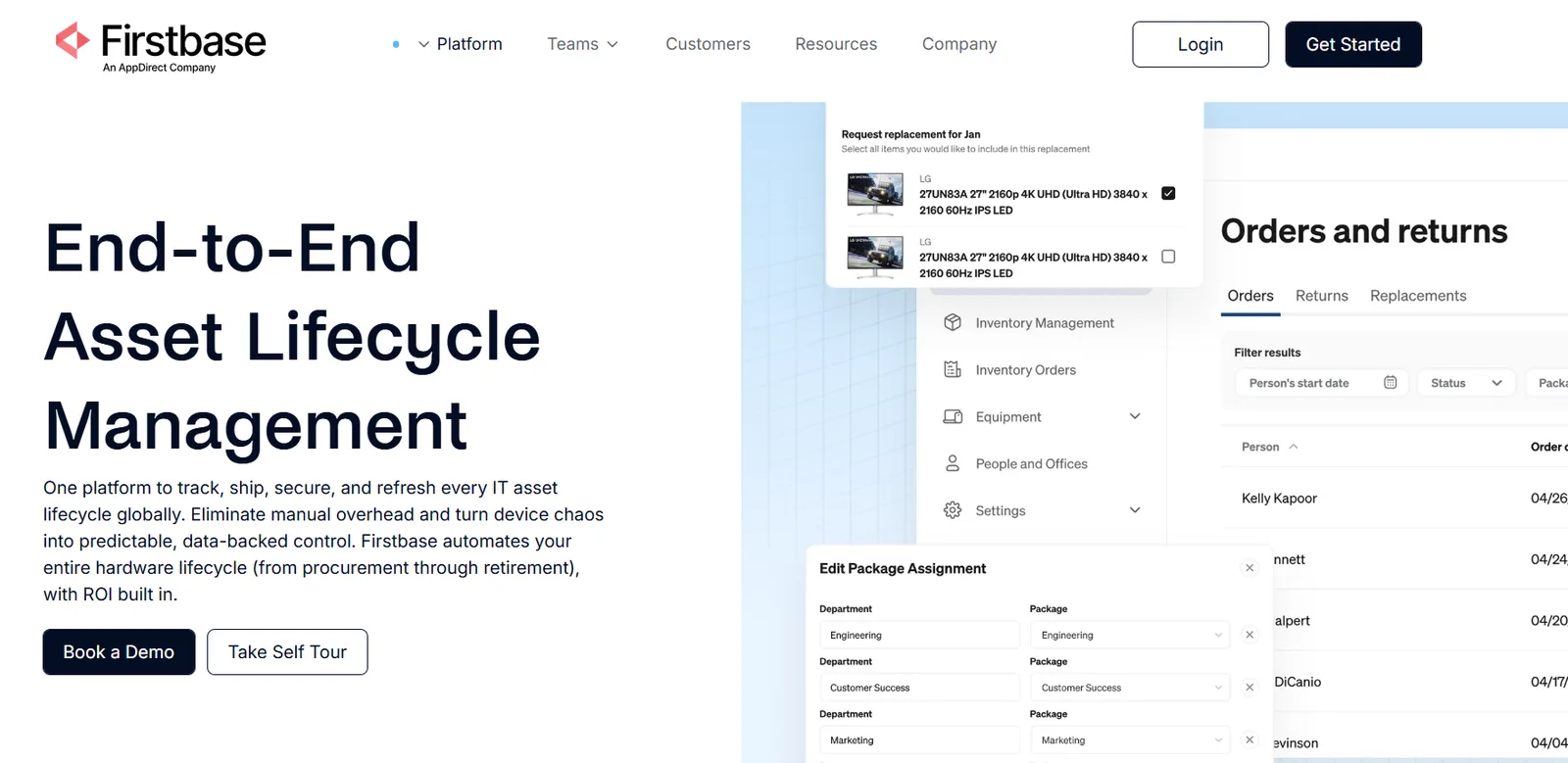 Firstbase platform screenshot
