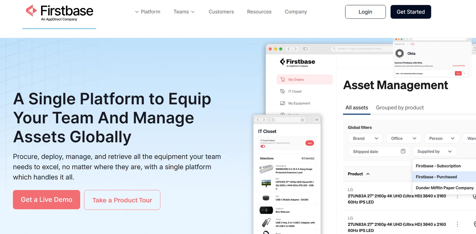 Firstbase platform screenshot