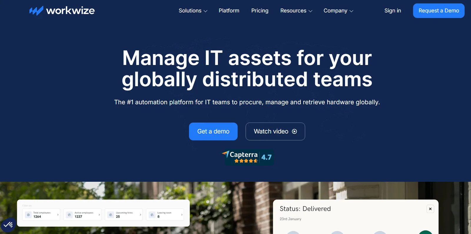 Workwize platform screenshot