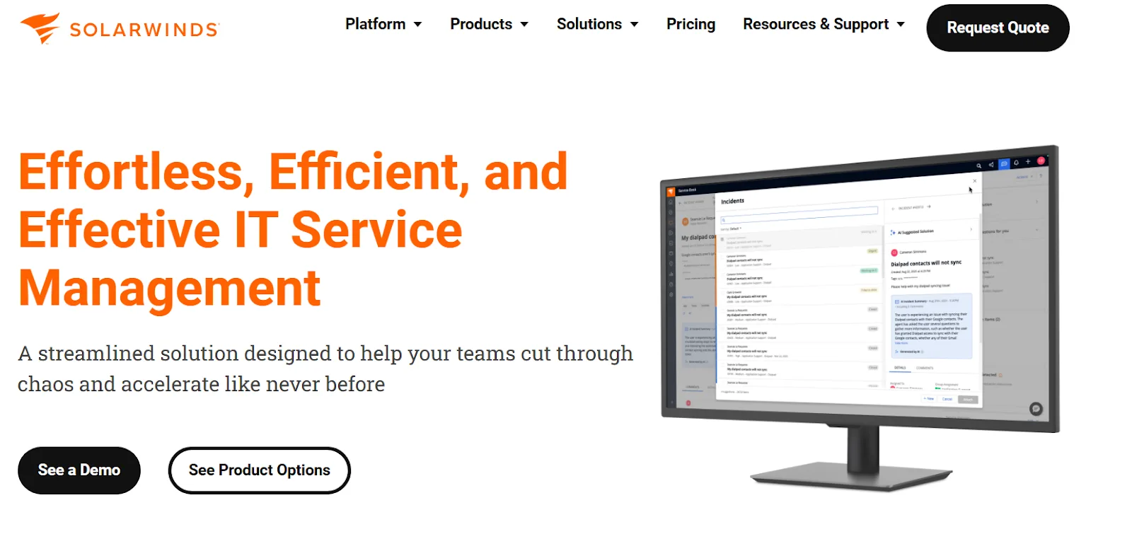 SolarWinds screenshot