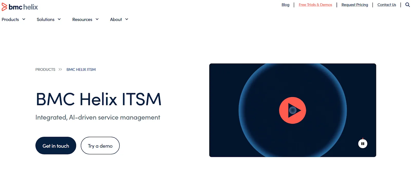 BMC Helix ITSM screenshot