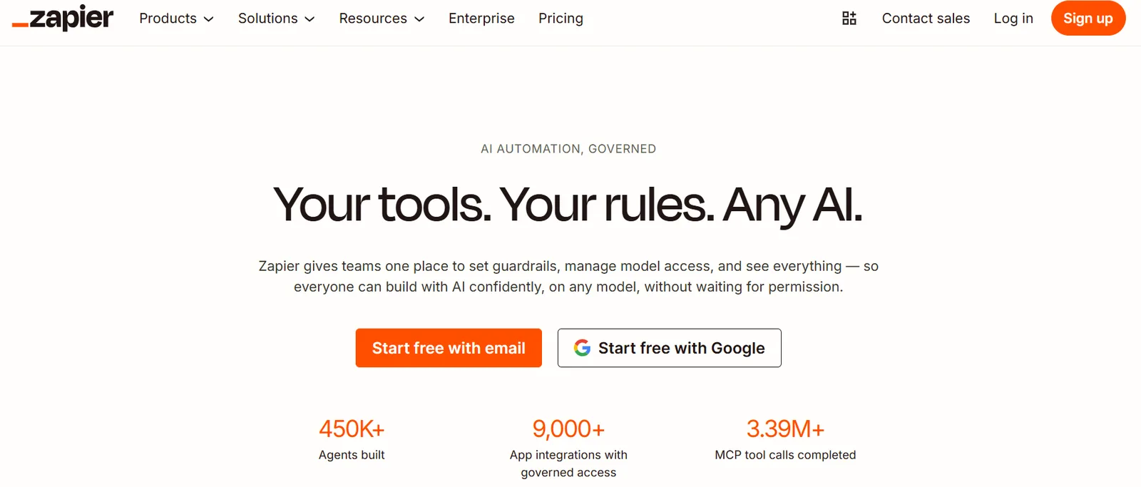 Zapier platform screenshot