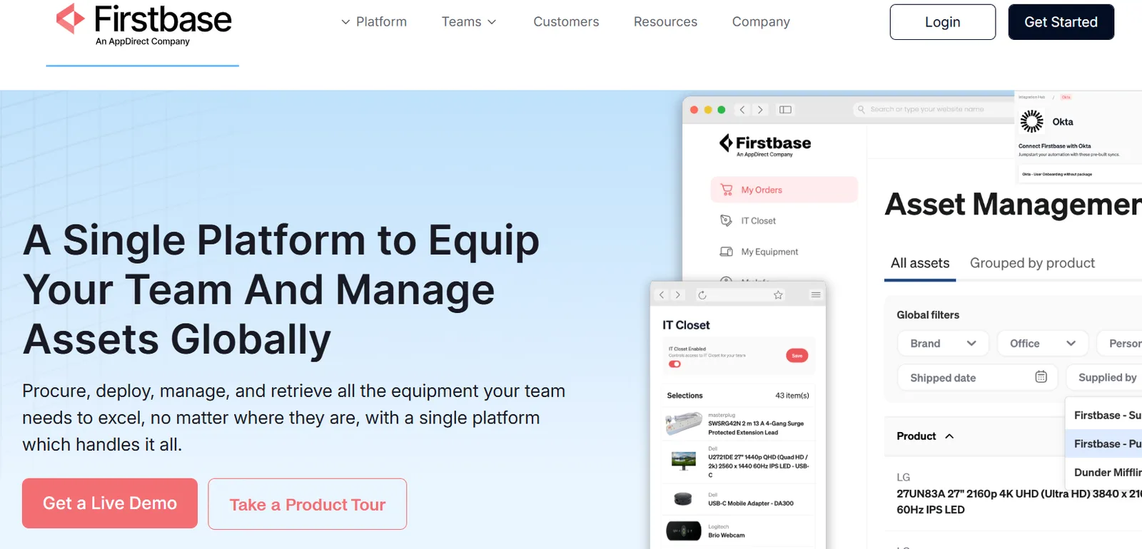 Firstbase platform screenshot