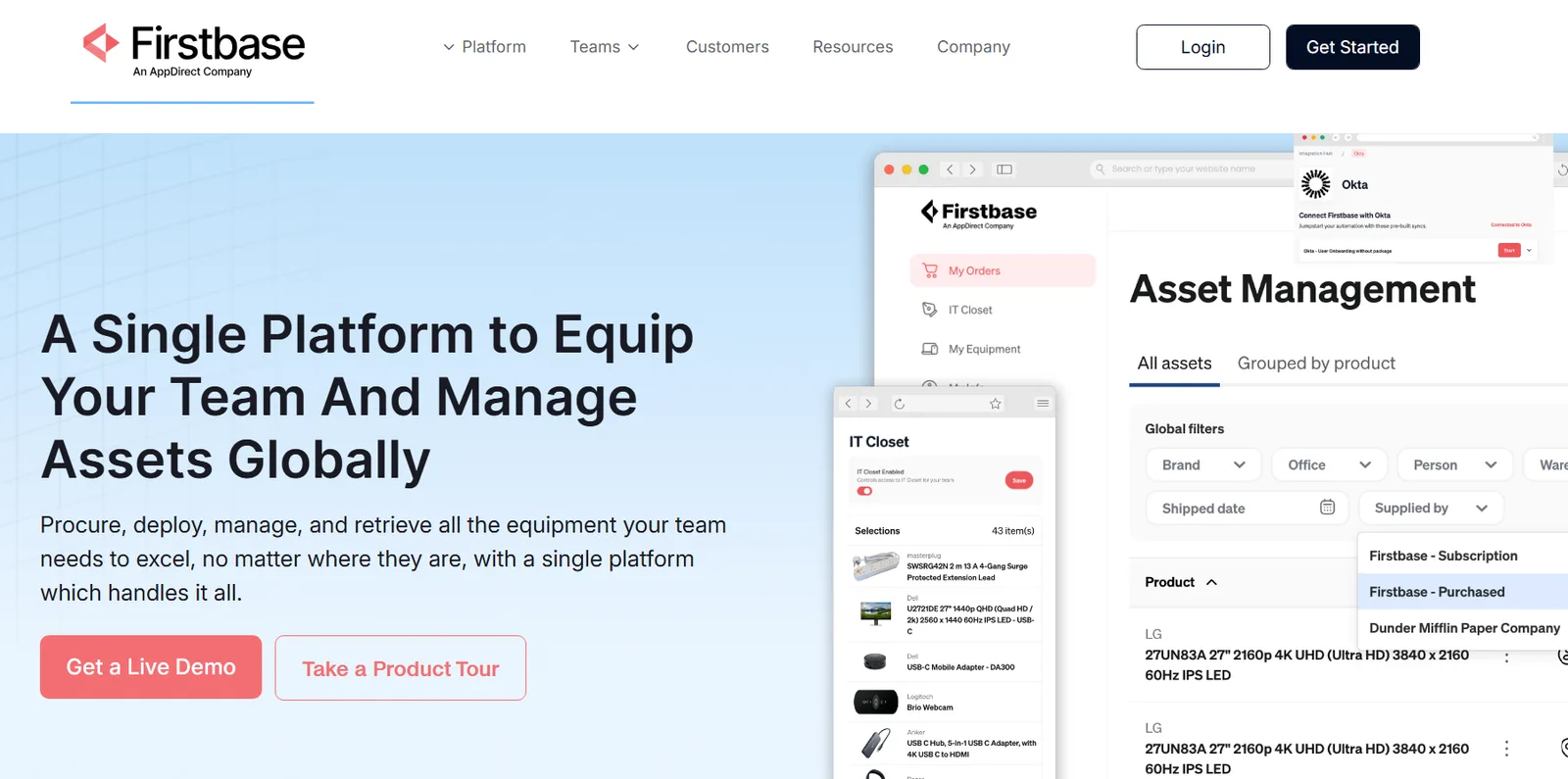 Firstbase platform screenshot