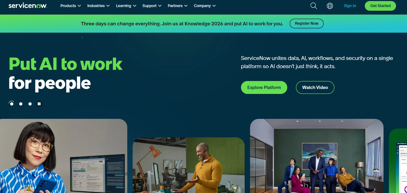 ServiceNow platform screenshot