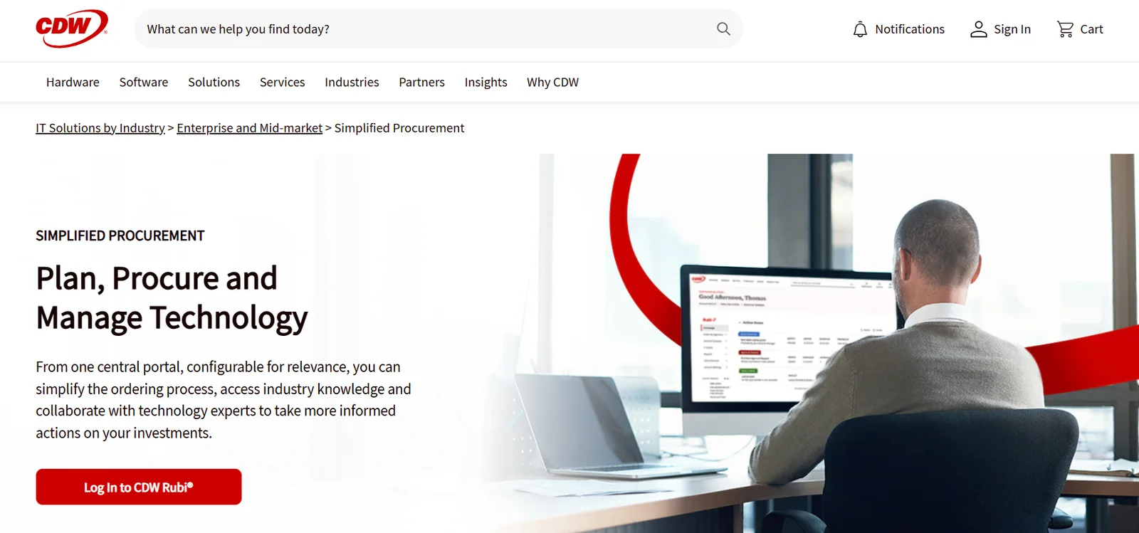 CDW platform screenshot