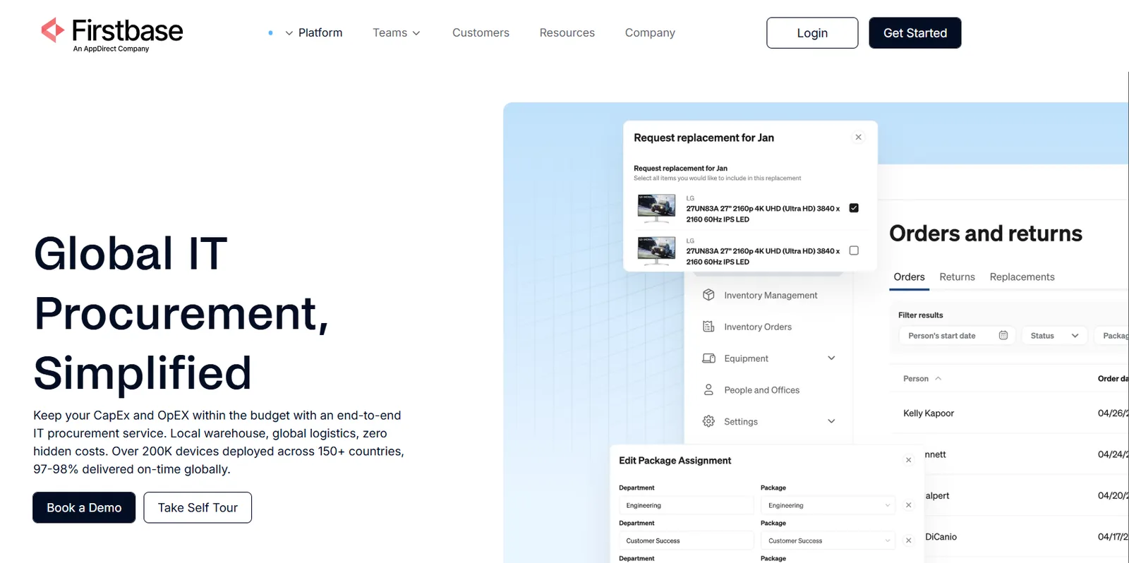 Firstbase platform screenshot