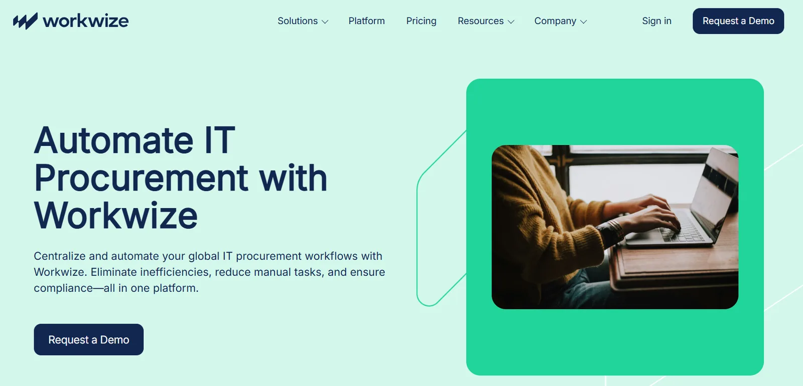 Workwize platform screenshot