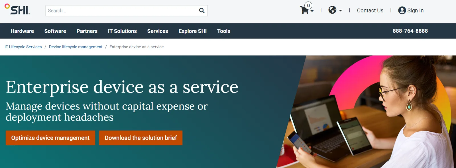 SHI International platform screenshot