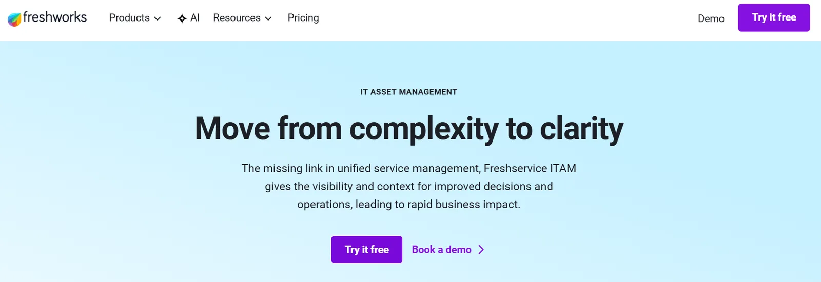 Freshservice dashboard