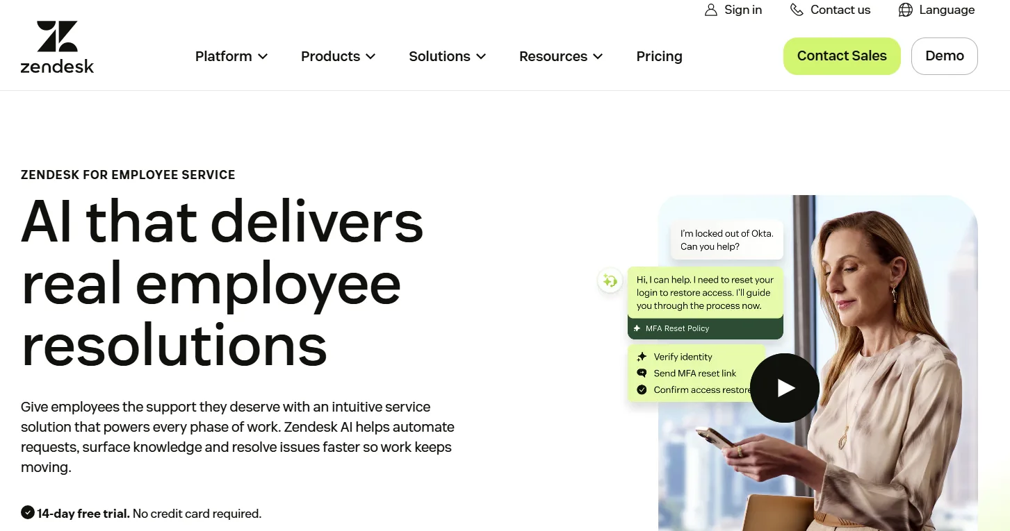 Zendesk for Employee Service