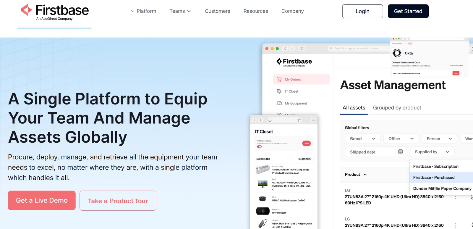Firstbase platform screenshot